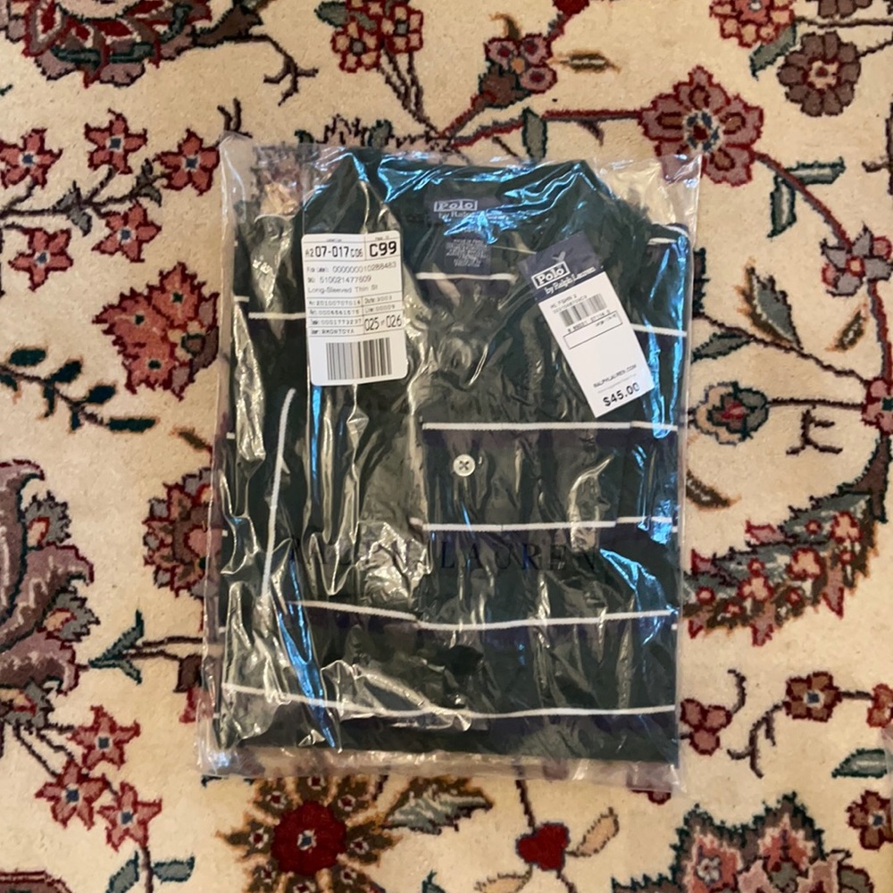 Boys Green long sleeve Polo by Ralph Lauren